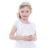 Petite Adele Little Girls White Satin Organza Ruffles Elegant Bolero 2-6 - SophiasStyle.com